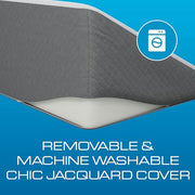 Kolbs Bed Wedge Pillow for Sleep Apnea, FSA Eligible Acid Reflux, and Back Pain Relief, with Chic Jacquard Cover - Headboard Wedges for Sleeping (Standard Width 7.5" Height)