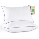 JOLLYVOGUE Firm Pillows Queen Size Set of 2, Supportive Bed Pillows with Oeko-Tex Certified Down Alternative Fill, Luxury Hotel Quality for Back, Stomach and Side Sleepers