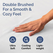 Queen Fitted Sheet - Single Fitted Sheet Only - 8-16" Deep Pockets - White | Bottom Fitted Sheet Only w/ 8-16 Inch Deep Pockets, Ultra-Soft, Breathable & Wrinkle Free, Easy-Care, Fade & Shrink Resistant