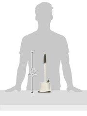 Clorox Corner Toilet Bowl Brush with Under Rim Scrubber, Includes Corner Storage Caddy, White