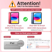 Moko for iPad A16 11th Generation Case 11 Inch 2025 with Pencil Holder,Pink | For iPad 10th Generation Case 10.9 Inch 2022, Slim Light Trifold Protective Cover with Hard PC Translucent Back Shell
