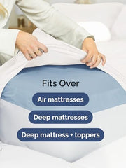 CGK Extra Deep Queen Single Fitted Sheet Only - White | Easily Fits 18 inch to 24 inch Mattress, Soft, Wrinkle Free, Breathable & Comfy, Extra Deep Pockets Hotel Luxury Fitted Sheet
