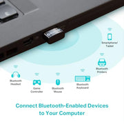 TP-Link USB Bluetooth Adapter for PC - Bluetooth 5.4 USB Dongle Receiver | Plug and Play, Nano Design, EDR & BLE, Supports Windows 11/10/8.1/7 for Desktop, Laptop, Keyboard, Mouse, etc (UB500）