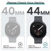 Tensea [5+5Pack for Samsung Galaxy Watch 8/9 Screen Protector Case 44mm | Hard PC Bumper/HD Tempered Glass Protective Film Accessories, Face Cover Set, Galaxy Watch 8/9 44 mm Case for Women Men