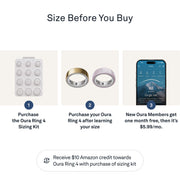OURA Ring 4 Sizing Kit - Size Before You Buy | Unique Sizing, Not Standard US Ring Sizes - Receive Credit for Oura Ring 4 Purchase