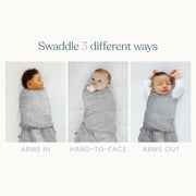 HALO SleepSack Swaddle | Cotton | 1.5 TOG | 68-75°F | 6-12 lbs |Baby Blue | 3-Way Swaddle: Arms In, Hands-to-Face or Arms Out | Double Zipper for Easy Changes | Hip-Healthy Design | Newborn 0-3 Months