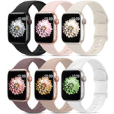 6 Pack Sport Silicone Bands Compatible with Apple Watch Band for Women Men | 38mm 40mm 41mm 42mm 44mm 45mm 49mm 46mm Waterproof Strap for iWatch Apple Watch Series 12 11 10 9 Ultra 8 7 6 5 4 3 2 1 SE