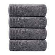 Tens Towels 4 Piece Extra Large Bath Towels 30 x 60 Inches, Dark Grey | 100% Cotton, Larger & Lighter Weight, Quicker to Dry, Super Soft and Absorbent, Perfect for Bathroom