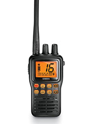 Uniden MHS75 Waterproof Handheld 2-Way VHF Marine Radio, Submersible, Selectable 1/2.5/5 Watt Transmit Power. All USA/International and Canadian Marine Channels.