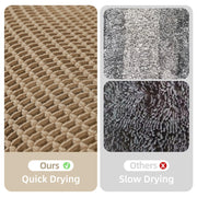 TYUU Waffle Bath Mat, Boho Bathroom Rugs Non Slip Washable, 30x20 Khaki | Super Absorbent Quick Dry Bath Rug, Non-Slip Backing, Soft Waffle Boho Farmhouse Bathroom Mats, Tub, Shower & Home Decor