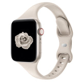 Thin Slim Silicone Band Compatible with Apple Watch Women Men, Starlight | 38mm 40mm 41mm 42mm 44mm 45mm 46mm 49mm, Soft Sport Strap Wristbands for iWatch Series 12/11/10/9/8/7/6/5/4/3/2/1 SE Ultra
