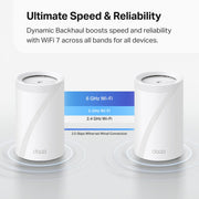 Deco 7 Pro Tri-Band WiFi 7 BE10000 Whole Home Mesh System 6-Stream 10 Gbps | 4 x 2.5G Ports Wired Backhaul, 4 x Smart Internal Antennas, Up to 7,600 Sq.ft, VPN, HomeShield, AI-Roaming (BE63 3-Pack)