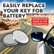 Key Fob Replacement Batteries for Honda, Pack of 2 | Fits CRV Civic Accord Pilot Odyssey HRV Fit Passport Ridgeline Crosstour Insight Clarity CRZ (Check Fitment Guide)