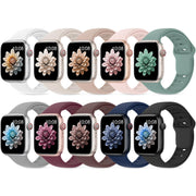10 Pack Silicone Sport Bands Compatible with Apple Watch Band Women Men | 38mm 40mm 41mm 42mm 44mm 45mm 46mm 49mm Soft Waterproof Wrist Band for iWatch Series 12 11 10 9 8 7 6 5 4 3 2 1 SE Ultra