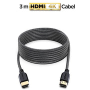 PowerBear 4K HDMI Cable 10 ft | High Speed Hdmi Cables, Braided Nylon & Gold Connectors, 4K @ 60Hz, Ultra HD, 2K, 1080P, ARC & CL3 Rated | for Laptop, Monitor, PS5, PS4, Xbox One, Fire TV, & More