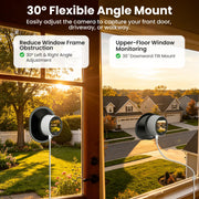 SOLIOM 2K Window Camera, LCD Touchscreen,24/7 Recording, 2.4&5GHz WiFi