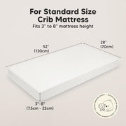 KeaBabies 2pk Organic Cotton Crib Sheets for Boys Girls 52x28, Soft White | Soft Breathable Fitted Crib Mattress Sheet Neutral, Cozy Cover for Baby Bed Set, Toddler Mattress, Cute Prints