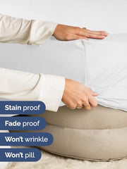 CGK Extra Deep Queen Single Fitted Sheet Only - White | Easily Fits 18 inch to 24 inch Mattress, Soft, Wrinkle Free, Breathable & Comfy, Extra Deep Pockets Hotel Luxury Fitted Sheet