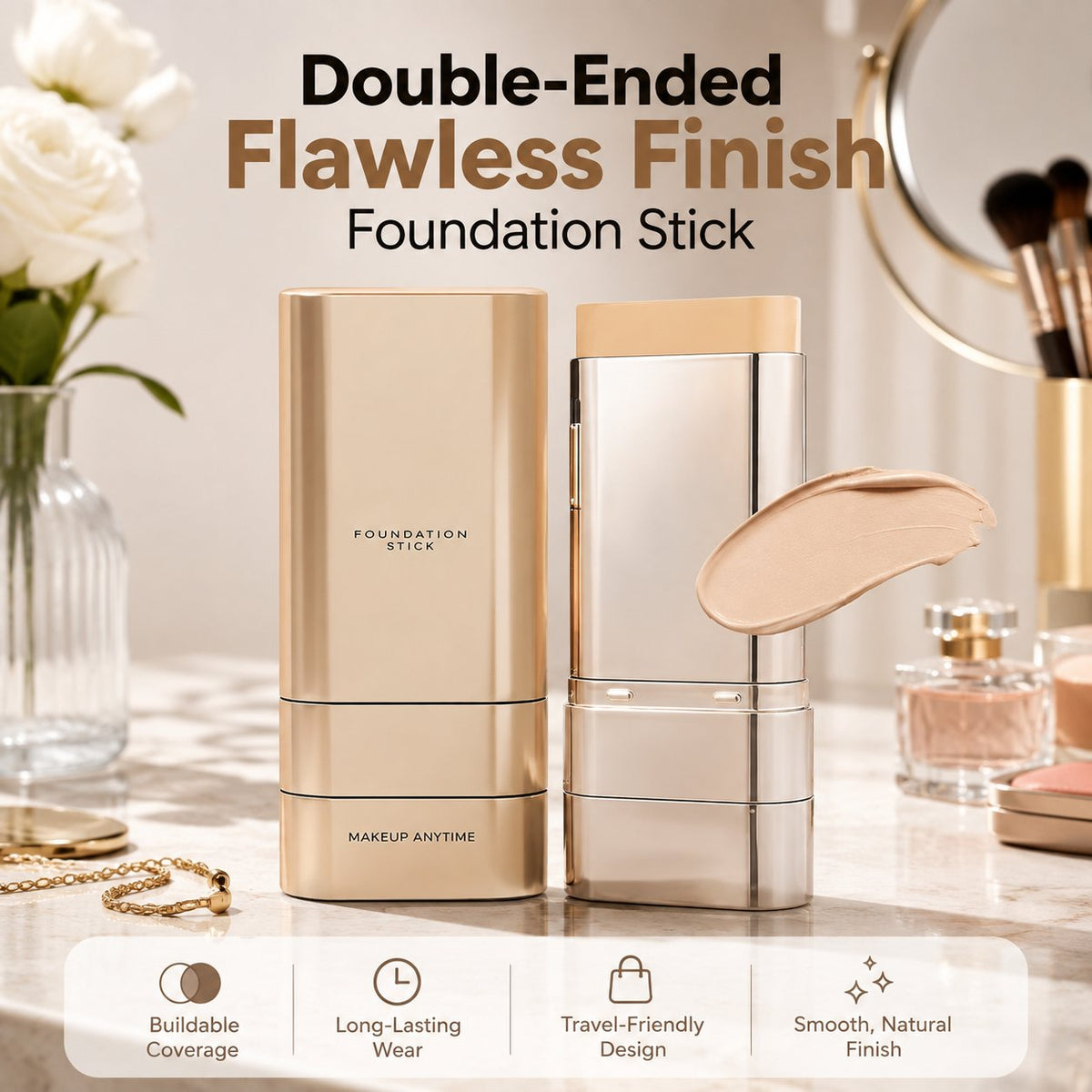 🔥HOT SALE⚡Double-Ended Flawless Finish Foundation Stick