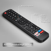 Universal for Hisense TV Remote Replacement | Fully Compatible with All Hisense Smart TVs | 1‑Year Warranty | Original Design with All Functional Buttons Intact