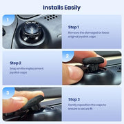 NEWDERY Joystick Replacement Grip Caps for PS5/PS4 Controller | Silicone Thumb Grip Cap Replacement Set, Anti-Slip Design, Compatible with PS5/PS4 Controller, Black, 10-Pack