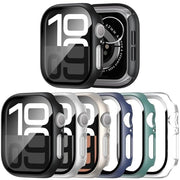 JERXUN 6 Pack Case with Screen Protector for Apple Watch Series 11/10 46mm | Face Cover with Tempered Glass for iWatch 11/10 46mm, Scratch Resistant, Sensitive Touch Protection Hard PC Bumper