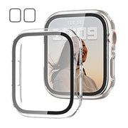 JZK Case with Screen Protector for Apple Watch SE3 Series 6/5/4 40mm,Clear | 2 Pack,for Apple Watch 40mm Cover with Tempered Glass,HD,Slim Guard Bumper,Hard PC Protective Cover for iWatch 6/5/4/SE 40mm