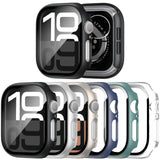 JERXUN 6 Pack Case with Screen Protector for Apple Watch Series 11/10 46mm | Face Cover with Tempered Glass for iWatch 11/10 46mm, Scratch Resistant, Sensitive Touch Protection Hard PC Bumper