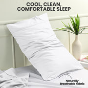 Pillow Covers Queen Size Set of 4, Soft and Comfy Pillow Cases, White | Hotel-Style Comfort, Extra Soft With Envelop Closure for Kids, Women & Men