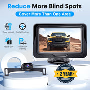 HD 1080P Backup Camera Plug & Play: Fast 60FPS Smooth Real-Time Clear View | 25-Minute Easy to Install, Monitor Easy Setup, Bright and Clear Night Vision, Dustproof & Weatherproof for Cars Trucks SUVs