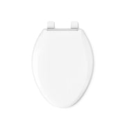 KOHLER Cachet ReadyLatch Elongated Slow Close Toilet Seat, White | 4636-RL-0, Quiet Lid, Contoured Grip-Tight Bumpers Installation Hardware, Apartment Essentials