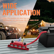 Joinfworld Bus Bar 12V 250A Power Distribution Block 4 x 3/8" Studs Marine Bus Bar 12 Volt Battery Busbar Terminal Block for Automotive, Car, Boat, Solar Wiring - Negative&Positive