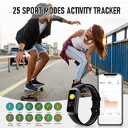 Fitness Tracker with 24/7 Heart Rate, Activity Trackers with Blood Pressure Sleep Monitor, 1.10" AMOLED Screen Step Tracker, Waterproof Step Counter, Health Smart Watch Pedometer for Women Men