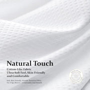 Dynamene Waffle Shower Curtain 256 GSM Heavy Duty Fabric 72"x72" White | Thick Textured Cloth, Weighted Hem, Water Repellent Washable, Hotel Luxury Polyester Shower Curtain Set for Bathroom 12 Hooks