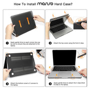MOSISO Compatible with MacBook Air 13 inch Case M5 2026 M4 M3 M2 2025-2022 | A3449 A3240 A3113 A2681, Hard Shell&Keyboard Cover&Screen Film&Type C for MacBook Air 13.6 inch Case, Crystal Clear