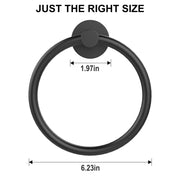 SetSail Towel Holder for Bathroom Wall Matte Black Towel Ring | Stainless Steel Hand Towel Holder Heavy Duty Towel Hanger for Bath, Kitchen