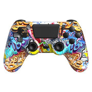 TIANHOO Wireless Controller Compatible with PS4/Pro/Slim | with Vibration Feedback, Motion Sensing, Touchpad, Light Bar, Share, 3.5mm Headphone Jack(Graffiti)