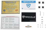 Rockville Atom 8B Black 8-Channel Marine/Boat Amplifier Amp | 3500W Peak, 880W RMS, Bluetooth, 4/6/8-Channel Configurable, Class D, Dual 50-250Hz Crossovers, RCA Line Output