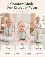 Yoofoss Baby Sleep Sack 0-6 Month 0.5TOG 100% Organic Cotton 2-Way Zipper | Wearable Blankets Toddler Sleeping Sack 3 Pack, Comfy Soft Lightweight