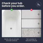 homerella Bathtub Mat Non Slip 35x16 Shower Mat Non Slip Anti Mold BPA Free | Mildew Resistant, Machine Washable, Extra Long Tub Mat, Shower Mats for Inside Shower, Bath Mat for Tub Non Slip EU Certified