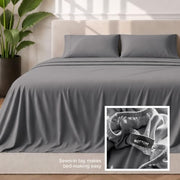 Bare Home Queen Sheet Set - 1800 Ultra-Soft (Queen, Grey) | Deep Pockets 6 to 15 Inches, Breathable, Hypoallergenic, Hotel Luxury, Easy Fit, Soft, All-Season