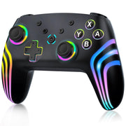 MYSTILUCK Wireless Pro Controller for Switch/Switch 2/Lite/OLED/PC | Gamepad with 7 Color-Changing RGB Lighting/Dual Vibration/6-Axis Gyroscope/Turbo, Ergonomically Designed Precise Joystick