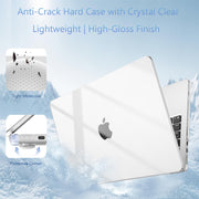 MOSISO Compatible with MacBook Air 13 inch Case M5 2026 M4 M3 M2 2025-2022 | A3449 A3240 A3113 A2681, Hard Shell&Keyboard Cover&Screen Film&Type C for MacBook Air 13.6 inch Case, Crystal Clear