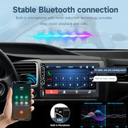 Leadfan 7inch Car Stereo Double Din Radio Touchscreen with Backup Camera Multimedia Car Audio Support Mirror Link, Bluetooth Caller ID, FM/MP3/MP4/USB/Subwoofer,Aux Input Car Audio Receivers