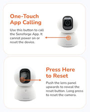 SensForge 2.5K Indoor Pan-Tilt Security Camera, 360° Dual-Band 2.4/5GHz Wi-Fi Camera for Home, Smart AI Human & Pet Detection, 64GB SD Card Included, Two-Way Talk, No Subscription Required (1, White)