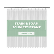 EHZNZIE Crystal Clear Shower Curtain Liner 72x72, PEVA Waterproof Bath Curtain, No Chemical Smell, 3 Weighted Magnets, Durable with Rustproof Metal Grommets