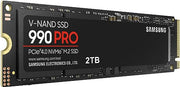 Samsung SSD 990 PRO 2TB, PCIe 4.0 M.2 2280, Up to 7,450 MB/s | NVMe Internal Solid State Hard Drive for High End Computing, Gaming, and Heavy Duty Workstations, (MZ-V9P2T0B/AM)
