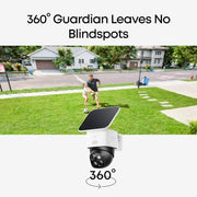 eufy Security SoloCam S340, 3K Dual-Lens Solar Security Camera | 360° Coverage, Pan & Tilt, No Blind Spots, AI Detection & Tracking, Color Night Vision, No Monthly Fee, Built-in 8GB
