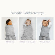 HALO SleepSack Swaddle | Cotton | 1.5 TOG | 68-75°F | 6-12 lbs |Baby Blue | 3-Way Swaddle: Arms In, Hands-to-Face or Arms Out | Double Zipper for Easy Changes | Hip-Healthy Design | Newborn 0-3 Months