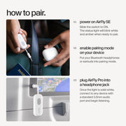 Twelve South AirFly SE, Bluetooth Wireless Audio Transmitter Adapter, White | Bluetooth Adapter for AirPods/Headphones, 20+ Hr Battery, Works with 3.5mm aux Jacks on Airplanes, TVs, Gym Equipment, Travel